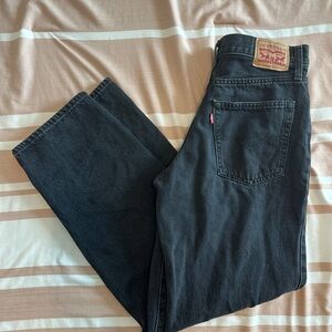 Levi's Black Flare Wide Leg Jeans Timeless Style